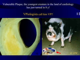 Vulnerable Plaque, the youngest creature in the land of cardiology
has just turned in 8 y!
VPiologists call him VP!!
 