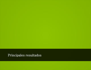 Principales resultados
 