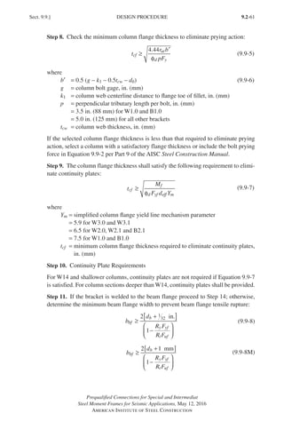 Aisc Prying Action Example Tc aisc 358-16 | PDF