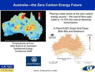 Australia—the Zero Carbon Energy Future Source: Geodynamics, Limited Temperatures at 5 km.  After Budd et al. Australian G...
