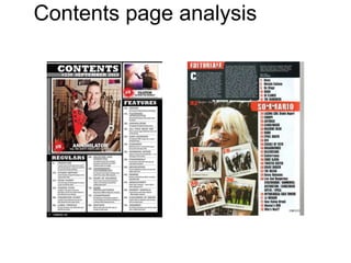 Contents page analysis

 