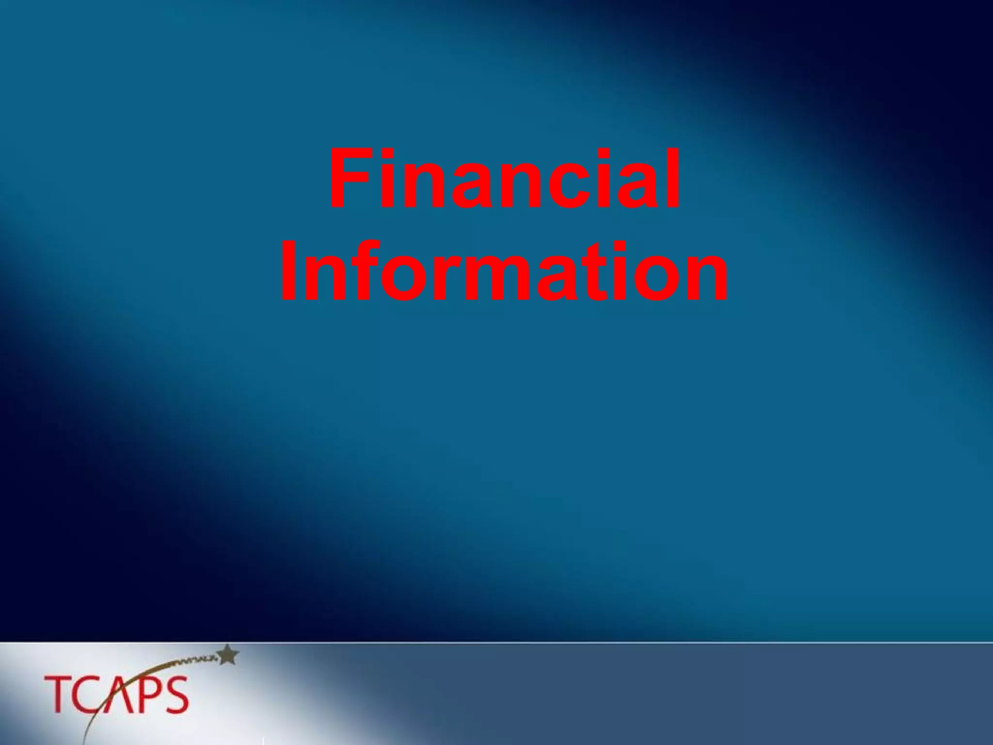 Financial Information 