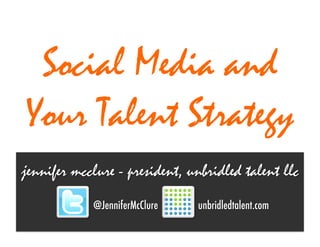 Social Media and
Your Talent Strategy
 