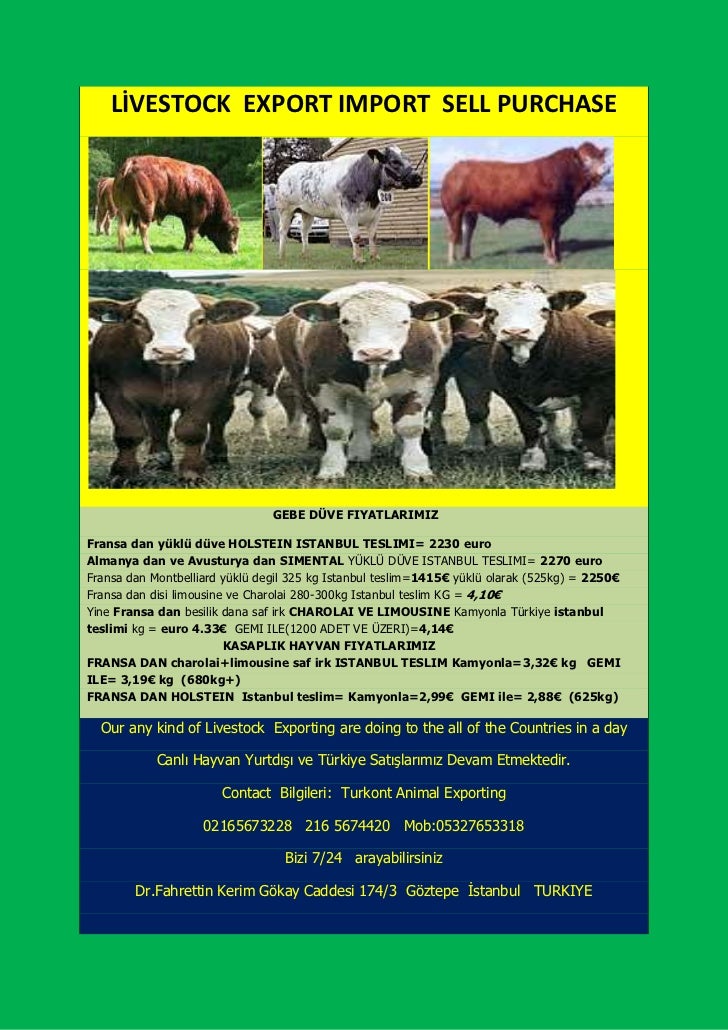 LIVESTOCK IMPORT/EXPORT