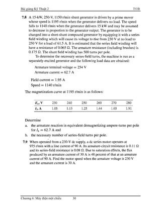 Bài giảng Kỹ Thuật 2 TB
Chương 6: Máy điện một chiều 30
 
