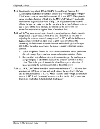 Bài giảng Kỹ Thuật 2 TB
Chương 6: Máy điện một chiều 31
 
