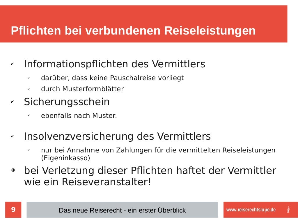 Das neue Reiserecht - ein erster Überblick