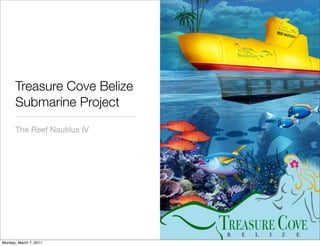 Treasure Cove Belize
      Submarine Project
      The Reef Nautilus IV




Monday, March 7, 2011
 