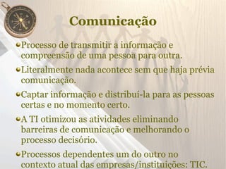 Concepção do PETIC no CPD da UFS