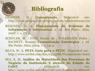 Concepção do PETIC no CPD da UFS