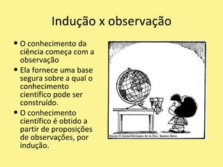 O conhecimento da ciência começa com a observação