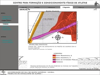 1 Introdução 2 Histórico 3 Referenciais 4 Diagnóstico 5 Proposta EXTRAS: + IMPLANTAÇÃO + FOTOS TERRENO MENU: + INTRODUÇÃO + REFERENCIAIS DIAGNÓSTICO -  Localização - Entorno -  Terreno + PROPOSTA + CONCLUSÃO LEGISLAÇÃO 