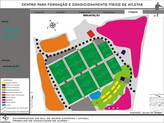 1 Introdução 2 Histórico 3 Referenciais 4 Diagnóstico 5 Proposta IMPLANTAÇÃO EXTRAS: - IMPLANTAÇÃO + FOTOS TERRENO MENU: + INTRODUÇÃO + REFERENCIAIS + DIAGNÓSTICO + PROPOSTA + CONCLUSÃO 