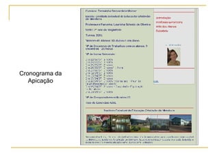 Cronograma da Apicação 