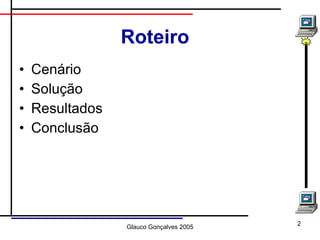 Roteiro Cenário Solução Resultados Conclusão 