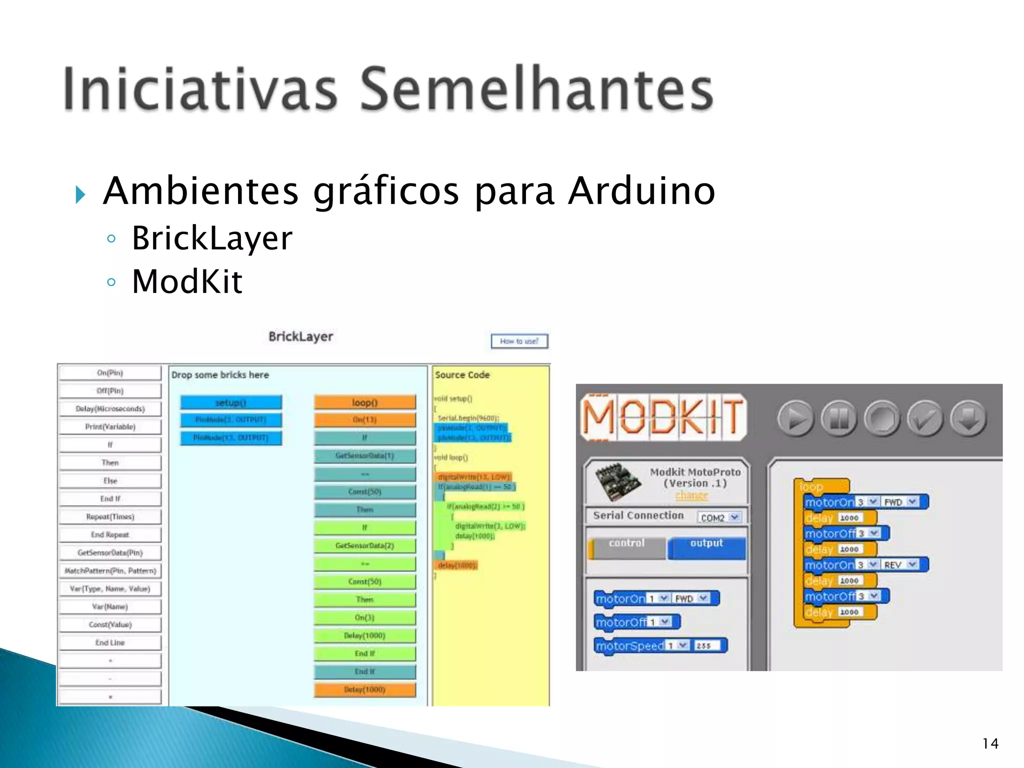 Ambientes gráficos para ArduinoBrickLayerModKitIniciativas Semelhantes14