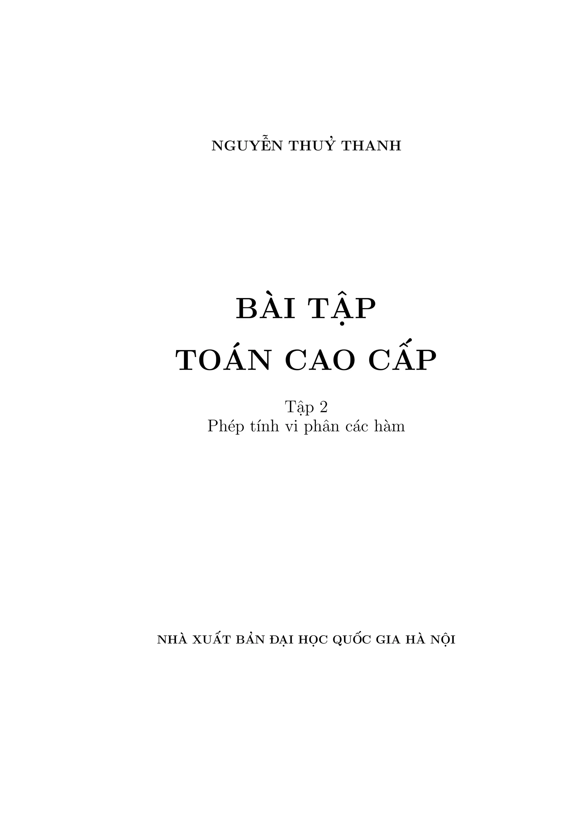 toán cao cấp 2 nguyễn thị thủy thanh | PDF
