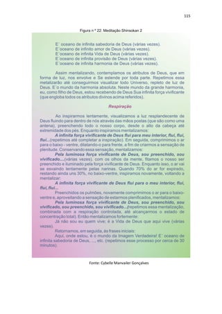 115
Figura n º 22: Meditação Shinsokan 2
Fonte: Cybelle Manvailer Gonçalves
 