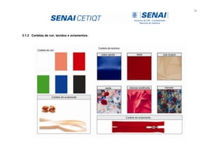 51
3.1.2 Cartelas de cor, tecidos e aviamentos.
 