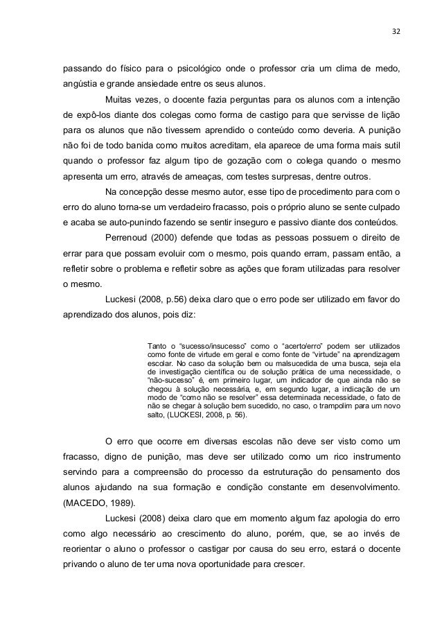 Monografia- Avaliação da aprendizagem para além de provas
