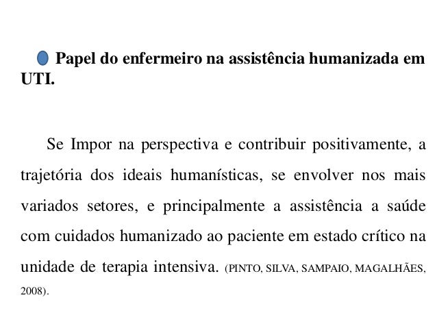 Humanização na Unidade de terapia intensiva (UTI)