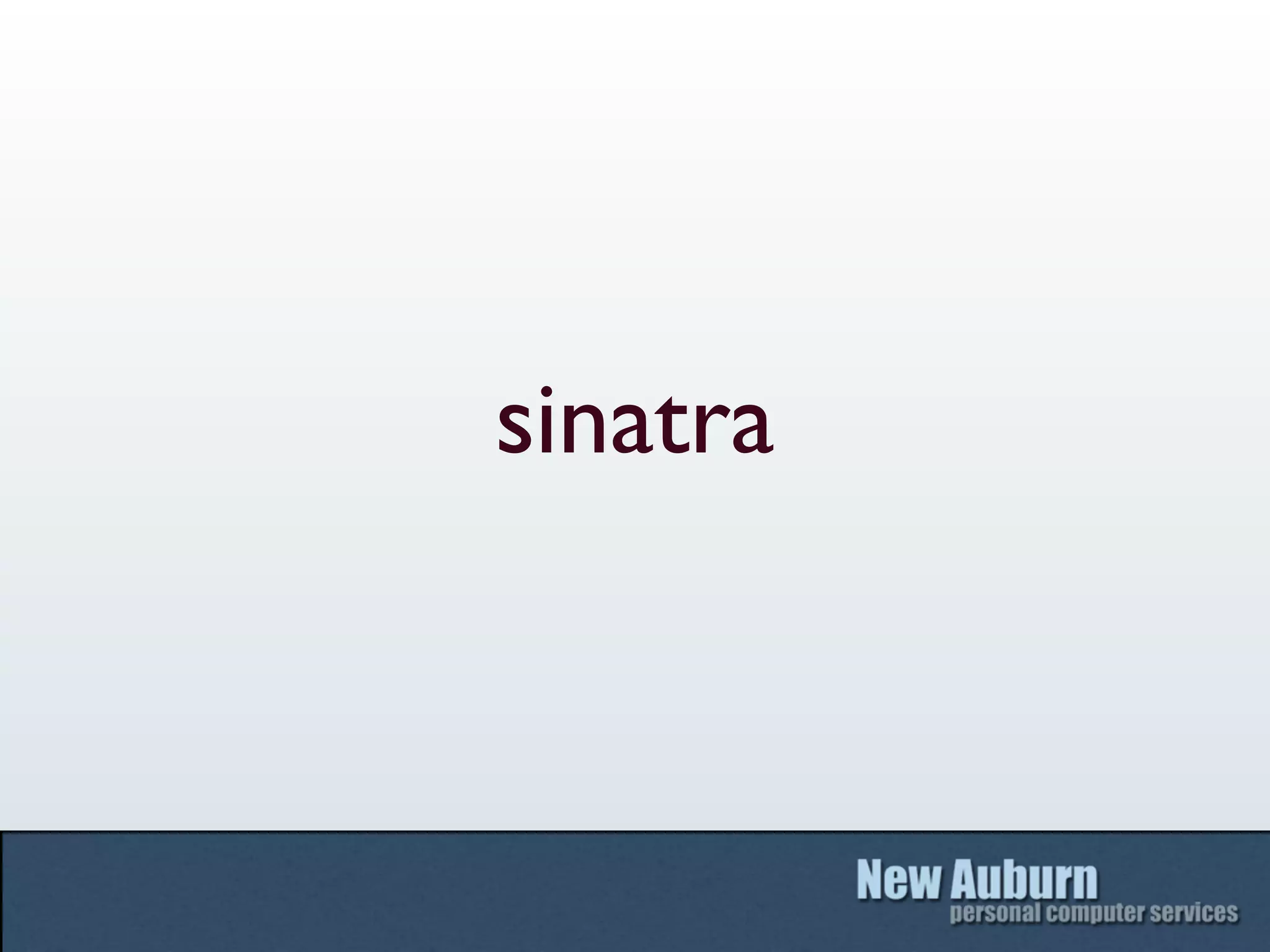 sinatra
 