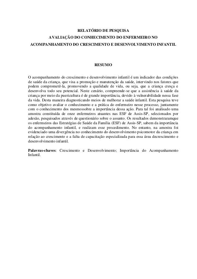 Relatorio introdução desenvolvimento e conclusão Relatorio introdução desenvolvimento e conclusão
