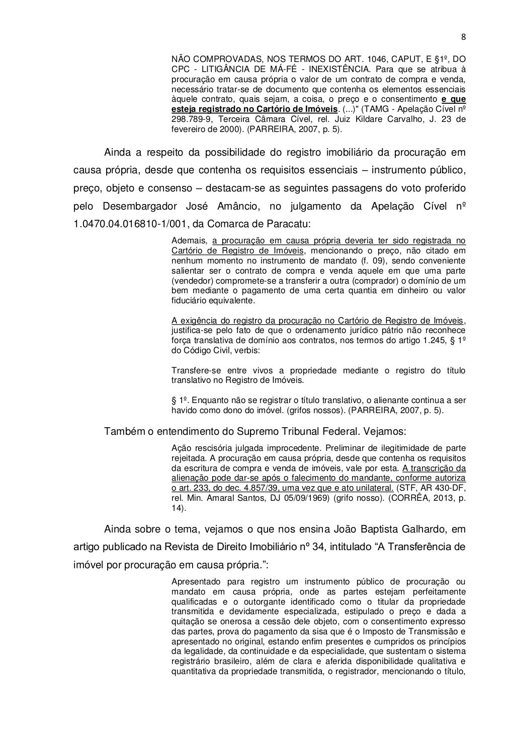 DA POSSIBILIDADE DA PROCURAÇÃO IN REM SUAM, OU "EM CAUSA PRÓPRIA" NO