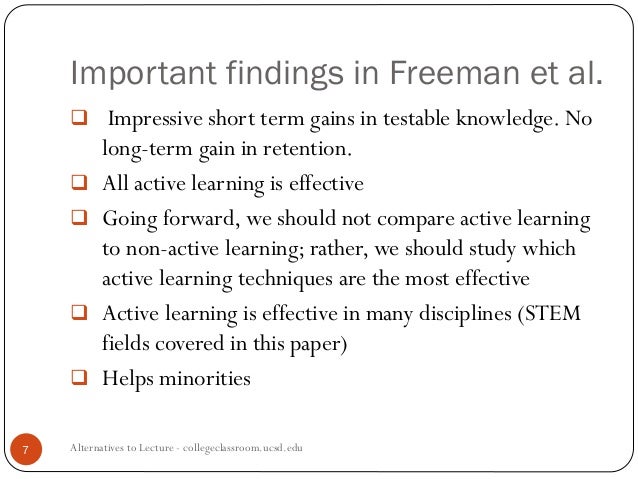 the college classroom fa14 session 5 alternatives to lecture alternatives to going to college