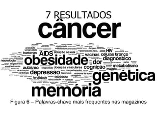 7 RESULTADOS

Figura 6 – Palavras-chave mais frequentes nas magazines

 