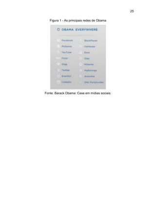 25
Figura 1 - As principais redes de Obama

Fonte: Barack Obama: Case em mídias sociais:

 