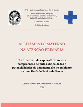 UFRJ - Universidade Federal do Rio de Janeiro
Internato Rotatório Integrado
em Medicina de Família e Comunidade,
Saúde Men...