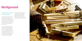 Background
Evolução da Leitura                         Nos dias atuais, com a ascensão dos
                                            e-books, é percebida a tendência
até o momento                               de democratização e facilidade da
                                            distribuição da informação, vista
Com 1800 anos de vida, o livro passou       sempre como justificativa para uma
por diversas transformações. No             grande mudança no universo dos livros.
início, as histórias eram disseminadas
oralmente, e com a invenção da escrita,
essas informações foram transcritas pra
pedra ou para o rolo, evitando, assim,
que o conhecimento se perdesse ao
passar do tempo.


No século II, surgiram os primeiros
cadernos, conjunto de folhas unidas,
mais fácil de armazenar informações
que no rolo ou na pedra. O grande
marco na história do livro foi a invenção
da imprensa, por Gutemberg, no ano
de 1439. Os livros não precisariam mais
ser manuscritos, mas poderiam ser
impressos em grande quantidade.
 