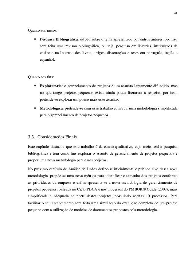 Escrever Metodologia Tcc