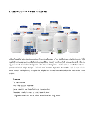 Lab Dewar Storage Racks TcCryo Laboratory Series: High-Efficiency Liquid Nitrogen Dewars & LN2 ...