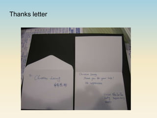 Thanks letter
 