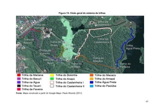Figura 15- Visão geral do sistema de trilhas
Fonte: Mapa construído a partir do Google Maps: Paulo Ricardo (2011)
65
 