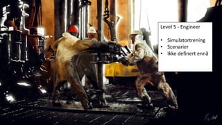 Level 5 - Engineer
• Simulatortrening
• Scenarier
• Ikke definert ennå
 
