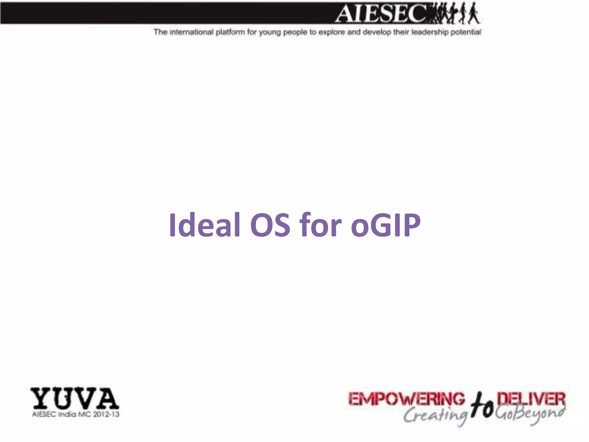 Ideal OS for oGIP
 