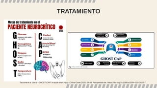 TRATAMIENTO
Taccone et al. Use a “ GHOST-CAP” in acute brain injury. Critical Care (2020) 24:89. Recuperado de: https://doi.org/10.1186/s13054-020-2825-7
 