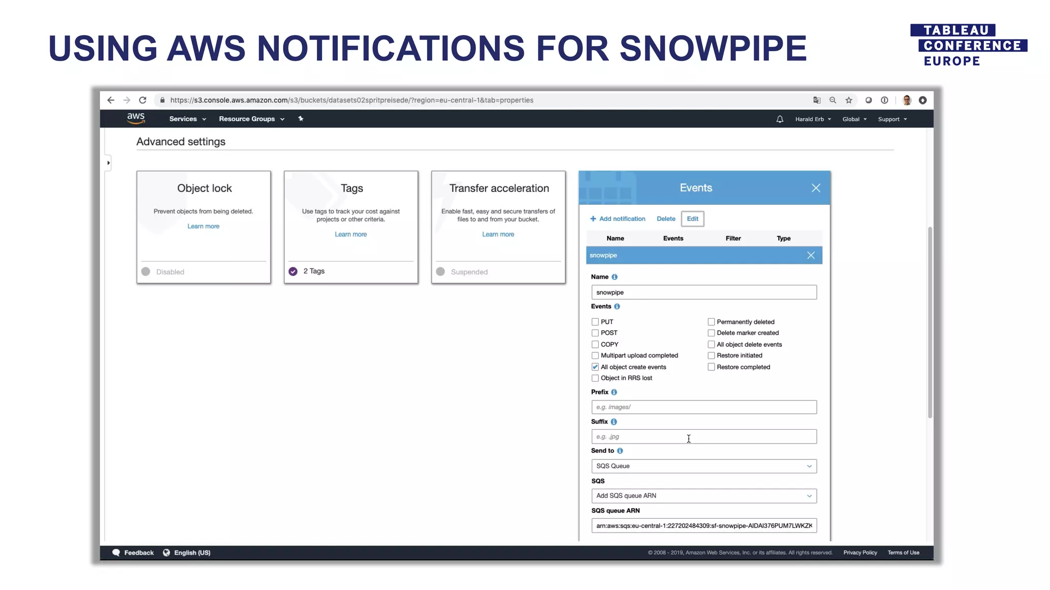 USING AWS NOTIFICATIONS FOR SNOWPIPE
 