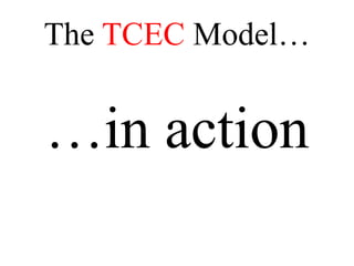The TCEC Model…
…in action
 