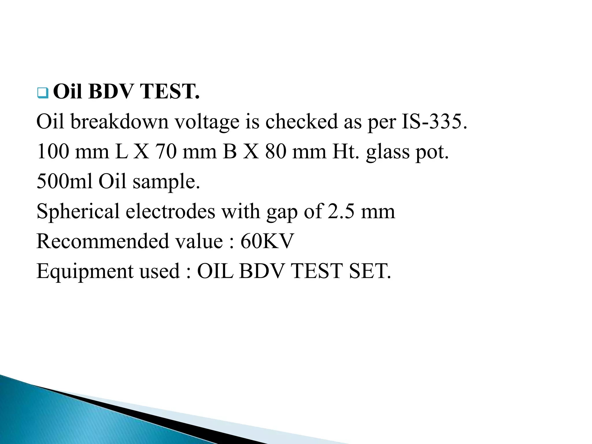 Testing of transformer | PPTX