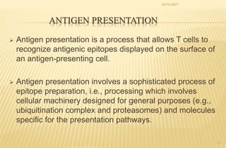 T cell maturation and antigen presentation | PPTX