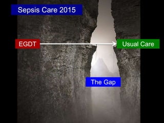 EGDT Usual Care
The Gap
Sepsis Care 2015
 