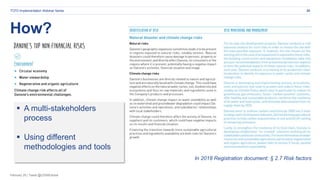 February 20 | Tweet @CDSBGlobal
How?
23TCFD Implementation Webinar Series
 A multi-stakeholders
process
 Using different
methodologies and tools
In 2018 Registration document: § 2.7 Risk factors
 
