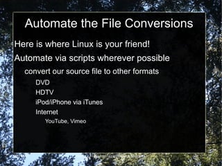 The Work of Video Production Take some video with a camera 