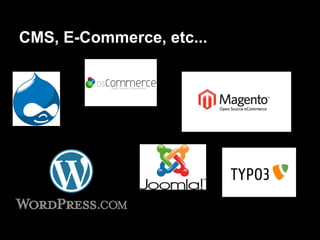 CMS, E-Commerce, etc...
 