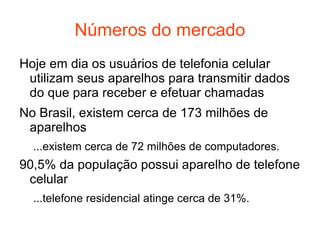 Números do mercado de dispositivos móveis 