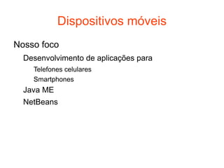 Classificando os dispositivos NetBeans 